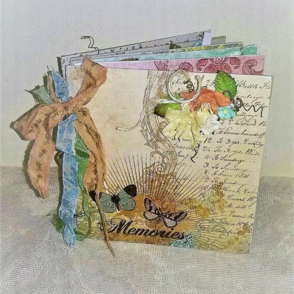 Handmade Crafted Book Rustic/Shabby Chic Woodland Themed Fairy Guest Book Gift - Picture 1 of 5